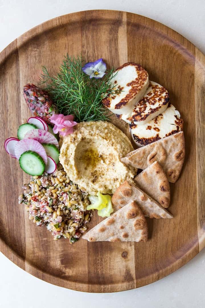 Fresh garden meal plated at Lake Austin Spa Resort