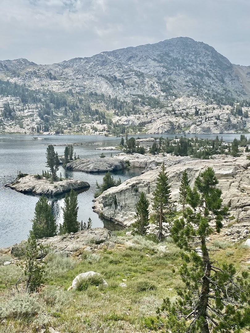 Garnet Lake and granite islands below Banner Peak, California