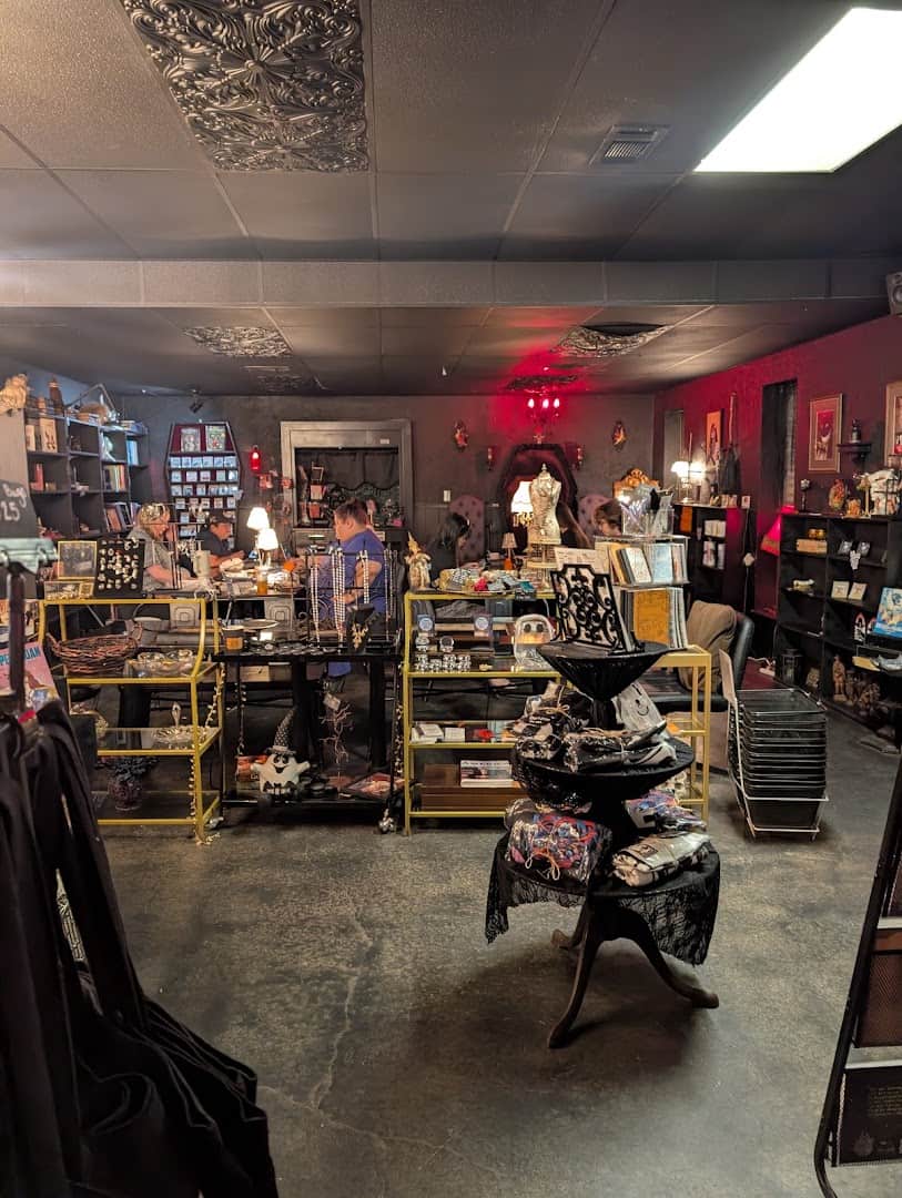 Gothic boutique with jewelry, art and oddities at Triple Six Social in San Marcos, Texas