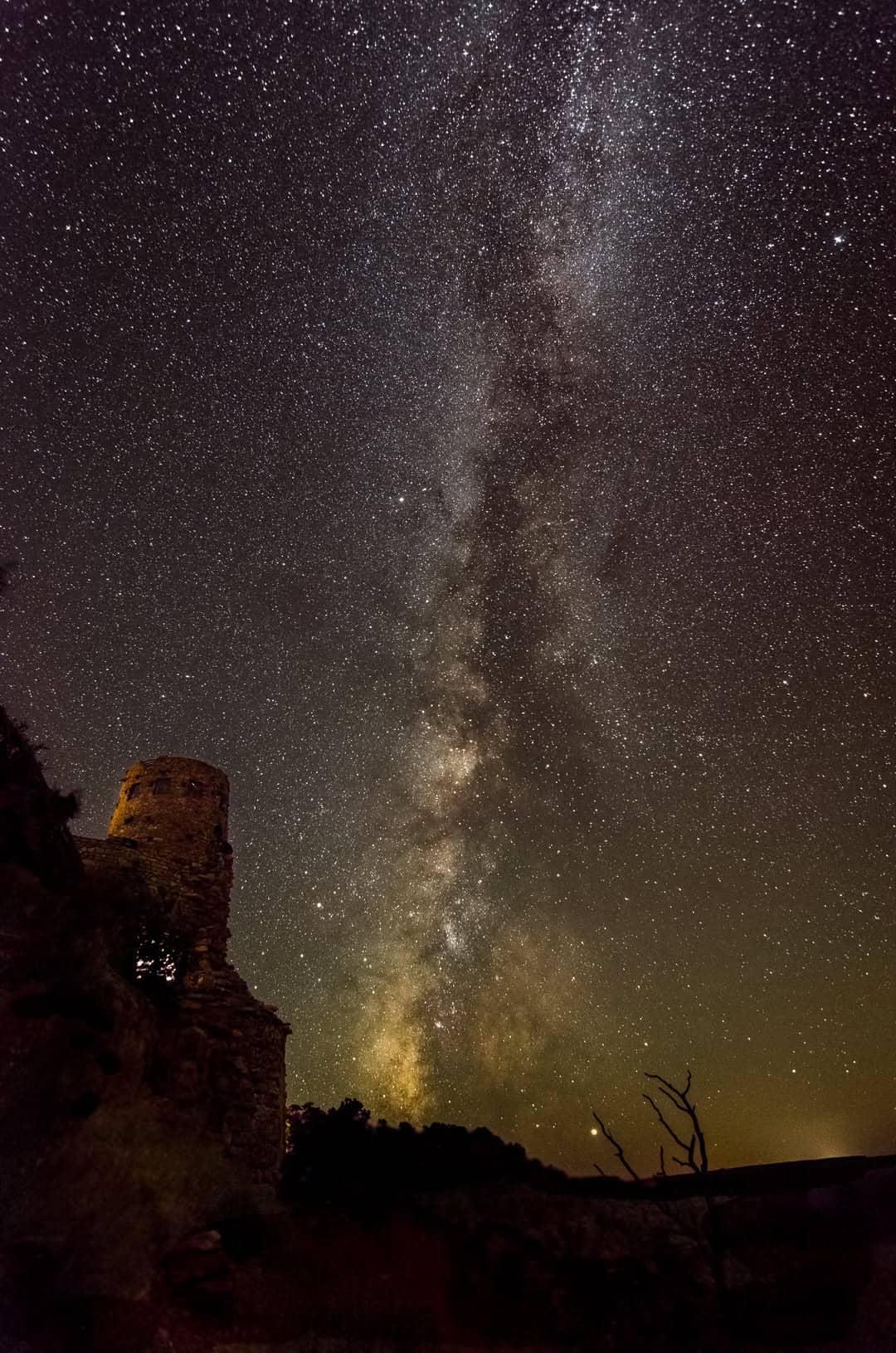 The Milky Way over the Grand Canyon at night, Arizona
