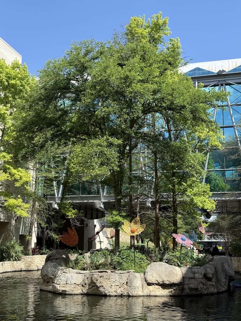 The Museum Reach of the San Antonio River Walk near The Grotto