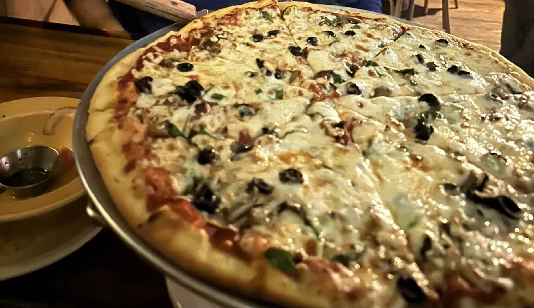 Hand-stretched pizza at Monteleone's Italian Ristorante in El Paso