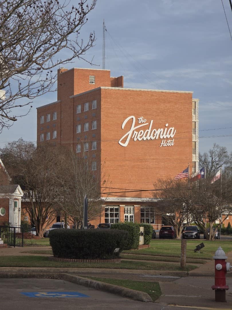 The historic Hotel Fredonia in downtown Nacogdoches, Texas