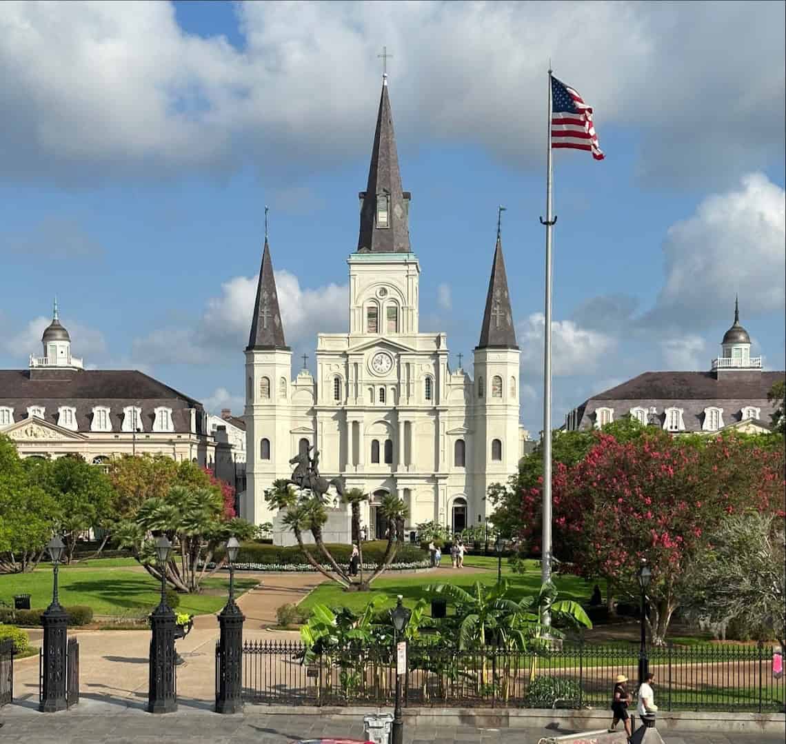 St. Louis Cathedral and Jackson Square in the French Quarter, New Orleans, Louisiana