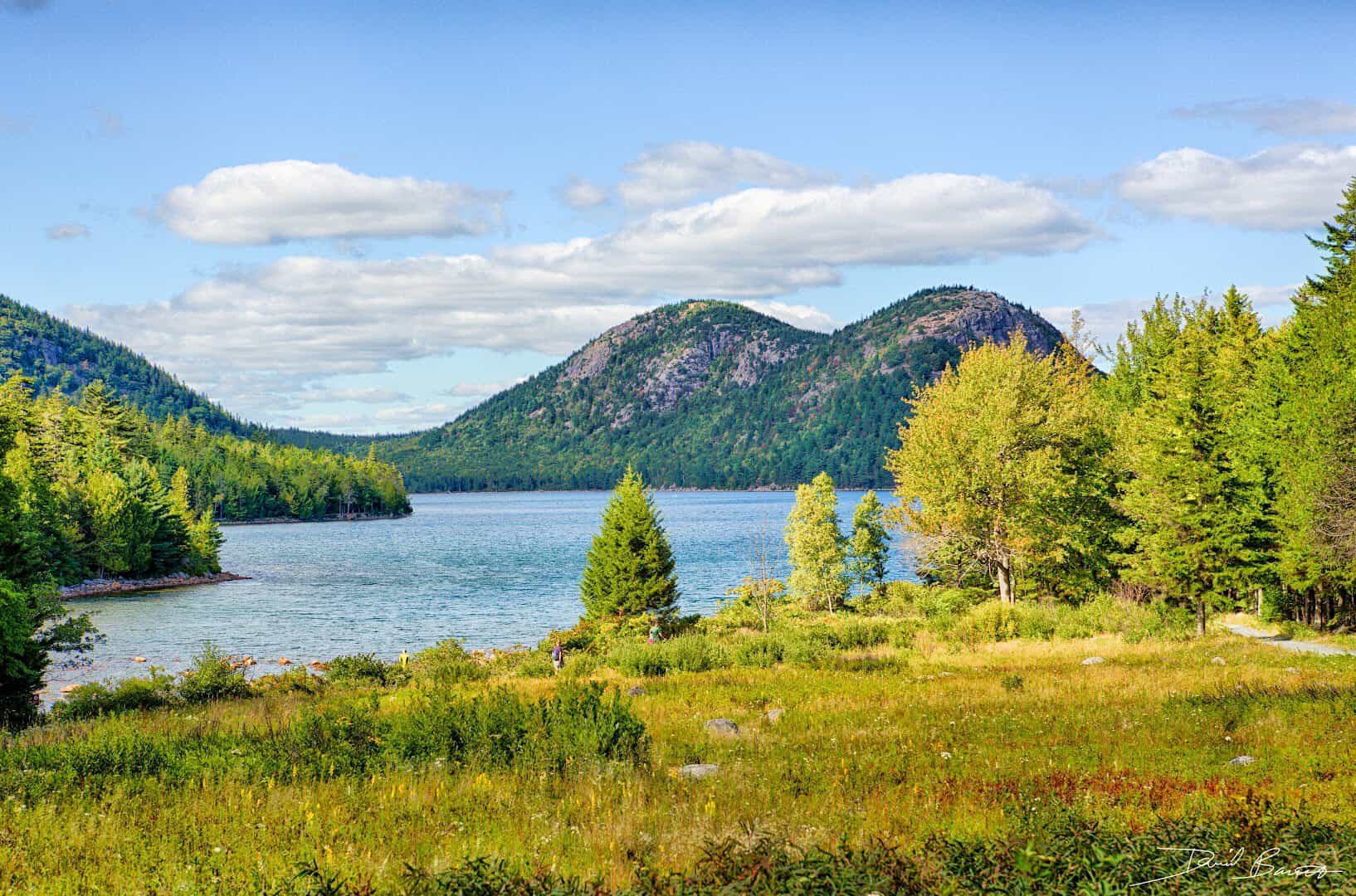 Fall color and the Bubbles at Jordan Pond, Acadia National Park, Maine
