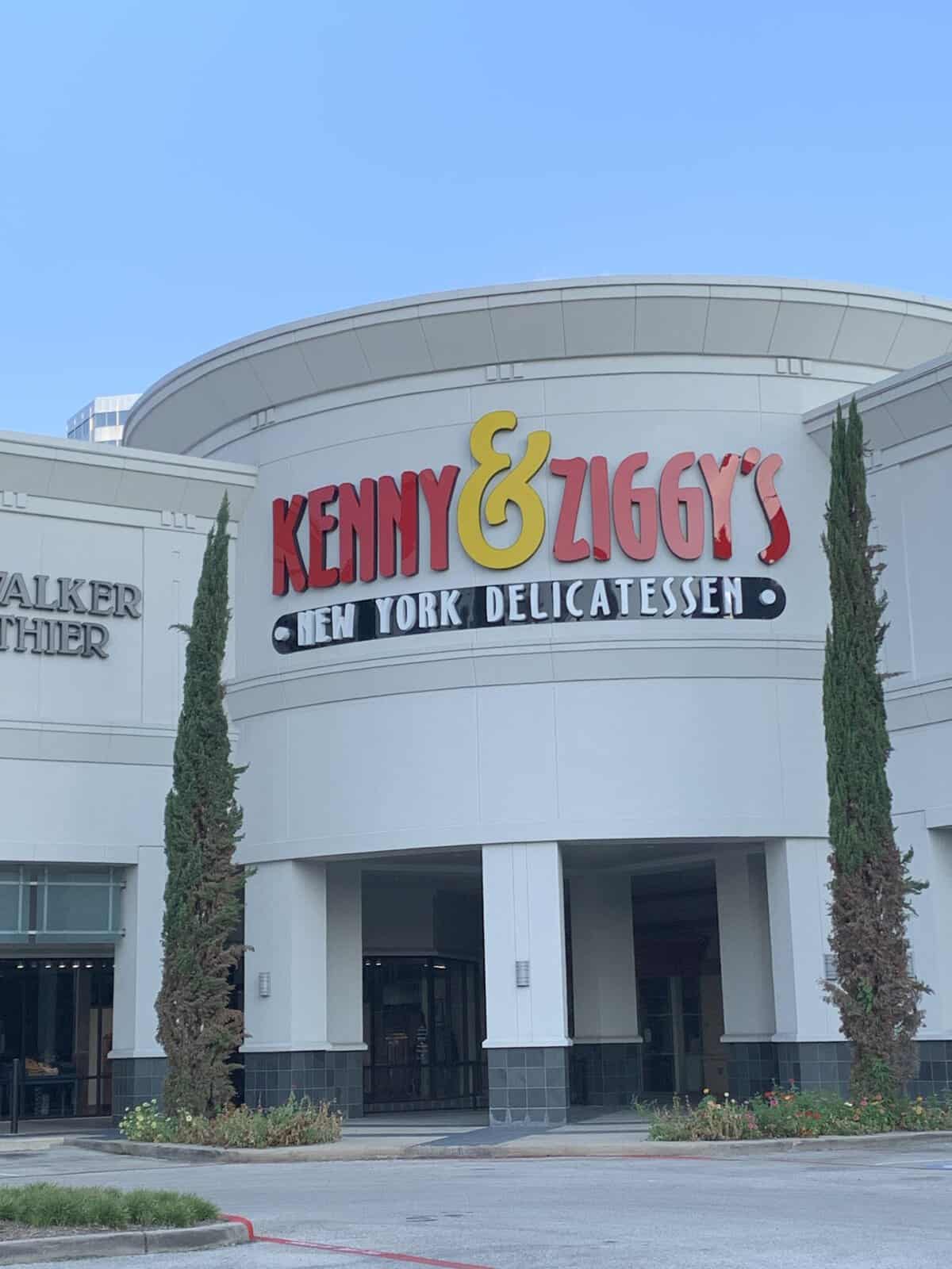 Exterior sign of Kenny & Ziggy's New York Delicatessen in Houston