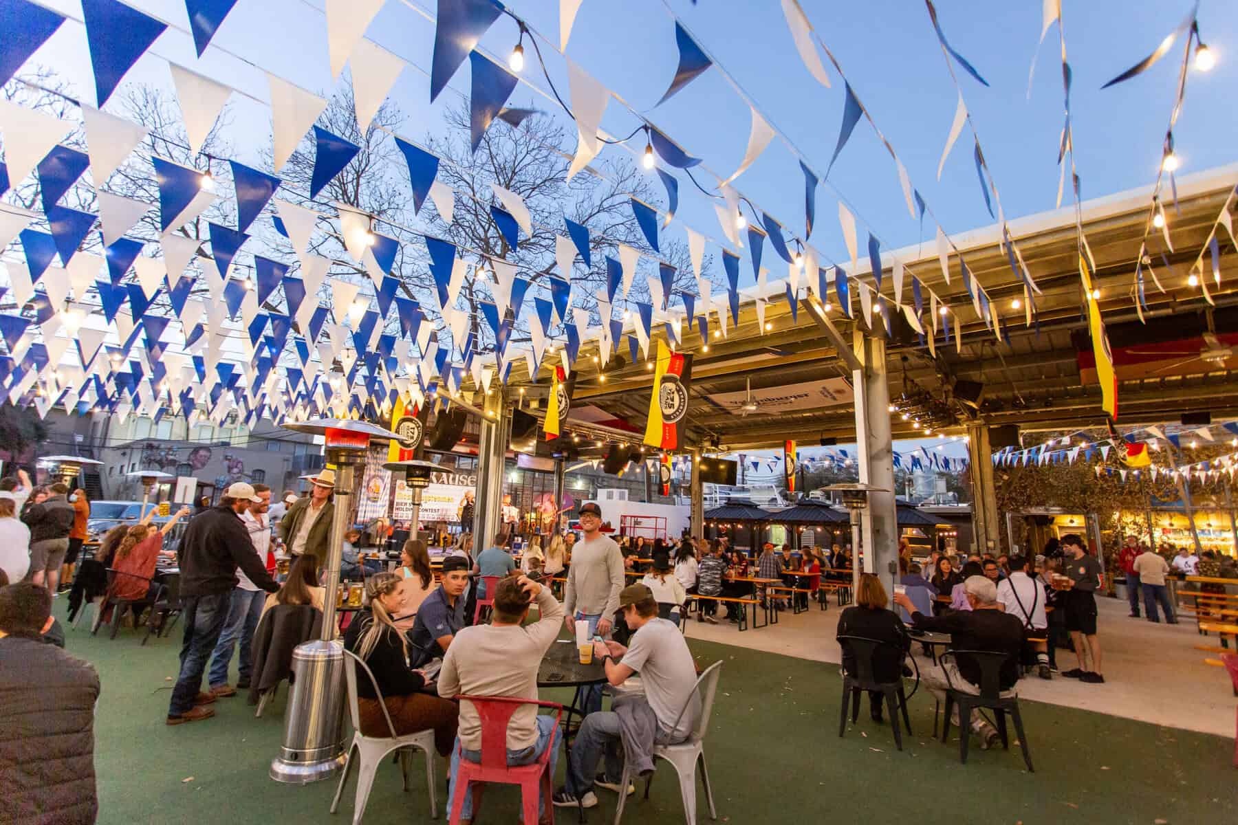 Beer garden at Krause's Cafe in New Braunfels, Texas