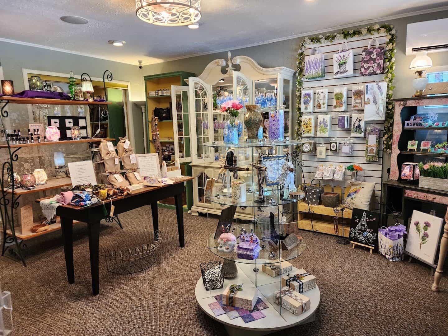 Inside the gift shop at Chappell Hill Lavender Farm in Brenham, Texas