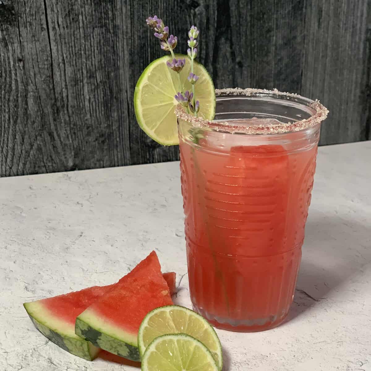 Lavender watermelon lemonade with lime at the Blanco Lavender Festival