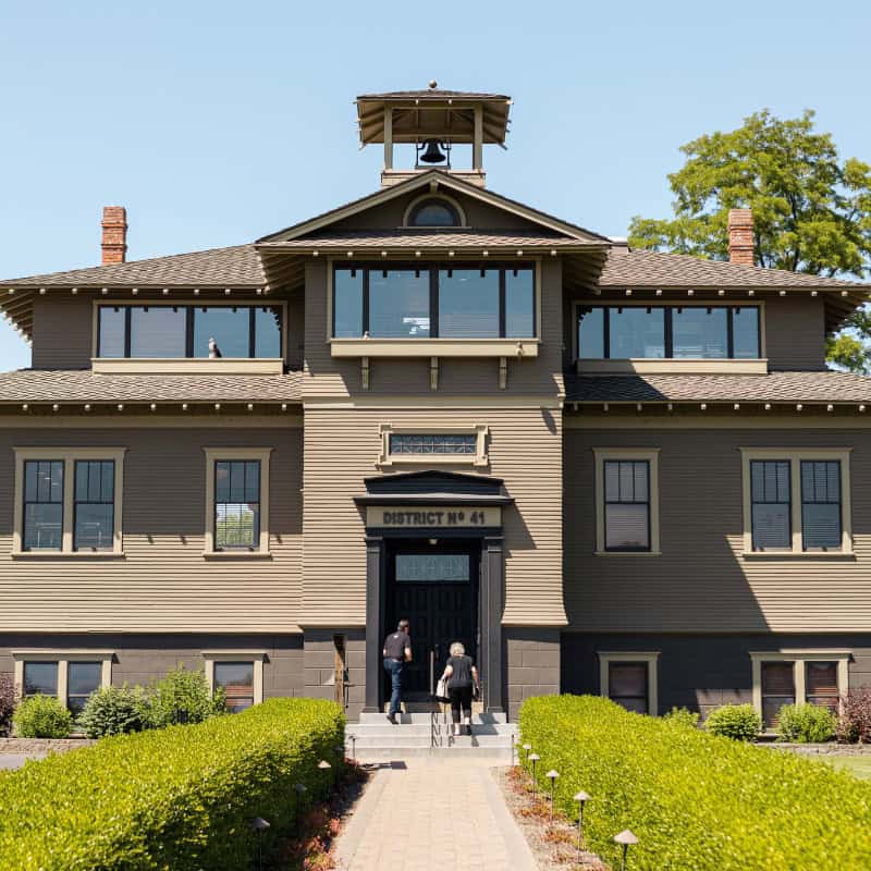 The historic 1915 schoolhouse winery L'Ecole No 41 in Lowden, Washington