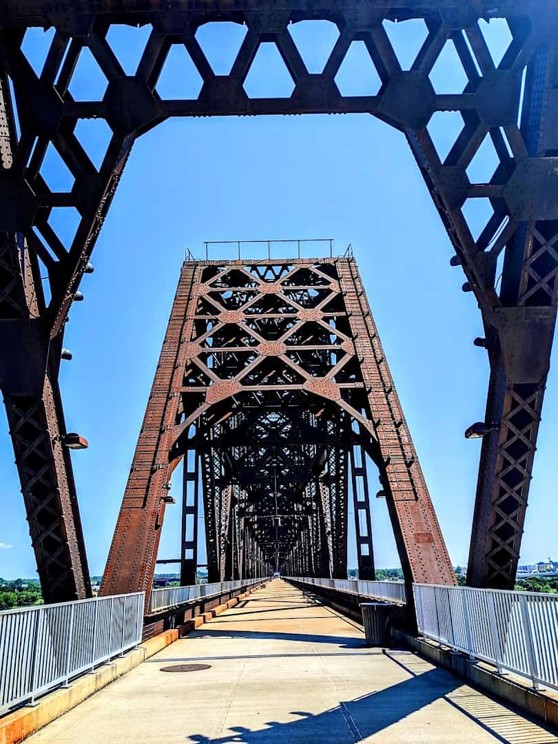 The Big Four Bridge pedestrian walkway over the Ohio River in Louisville, Kentucky