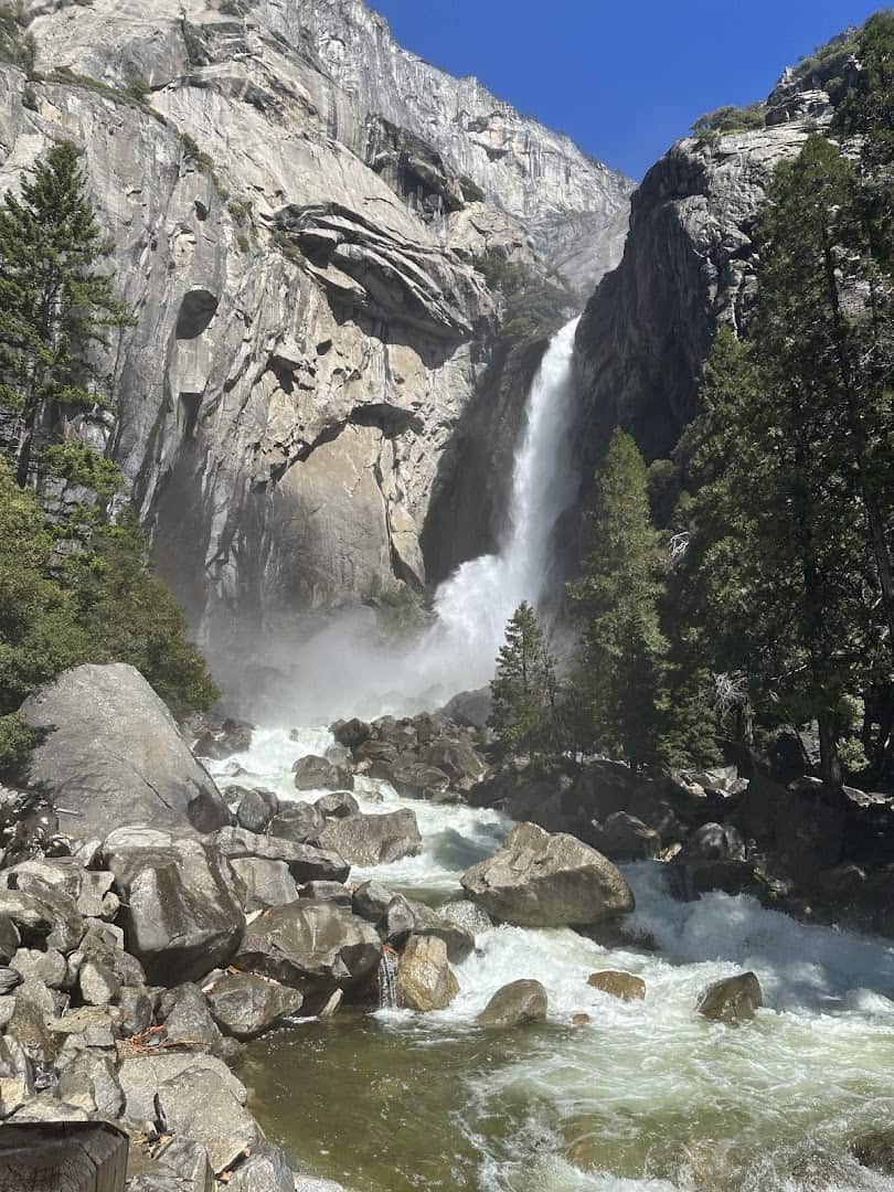 Lower Yosemite Fall and the Merced River, Yosemite National Park, California