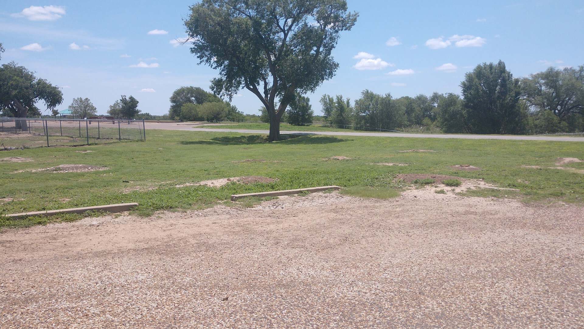 The green lawns and trees of Mackenzie Park in Lubbock, Texas