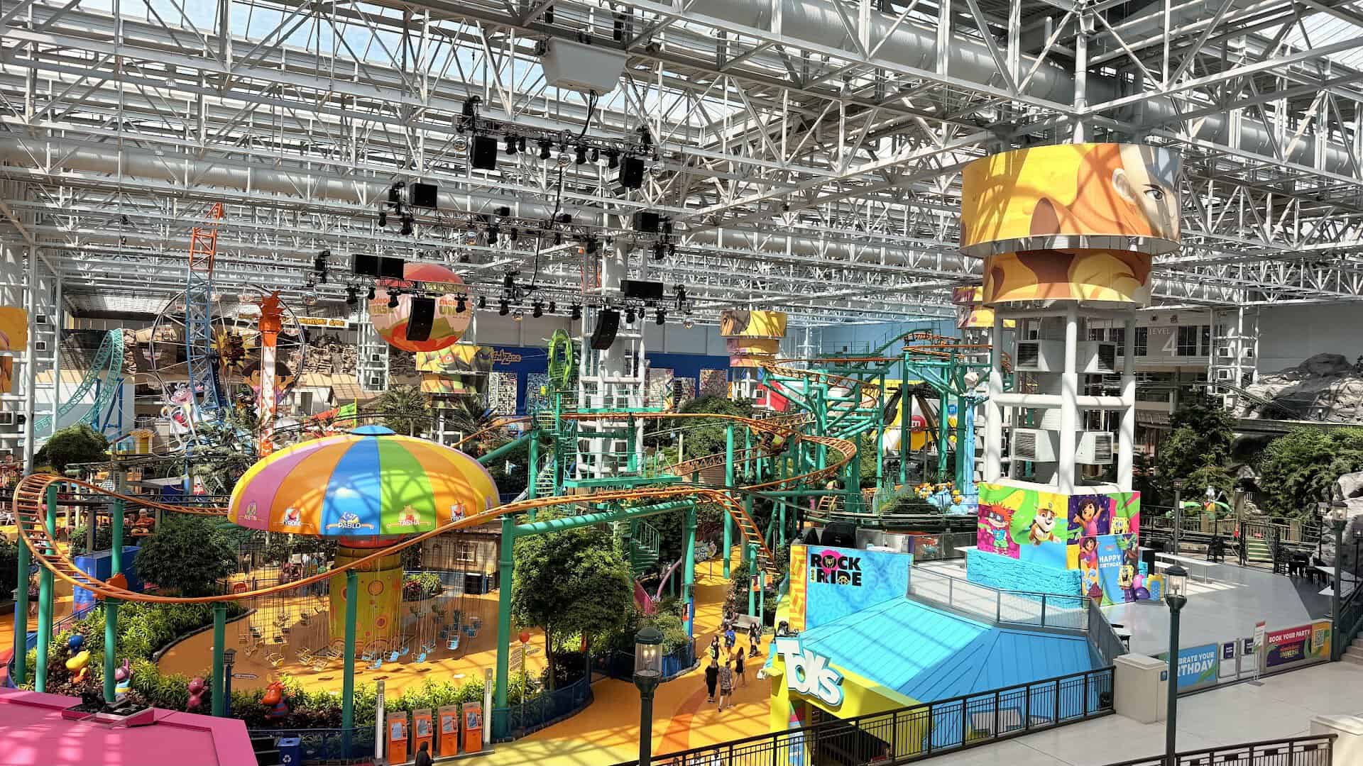 Nickelodeon Universe indoor amusement park inside Mall of America, Bloomington, Minnesota