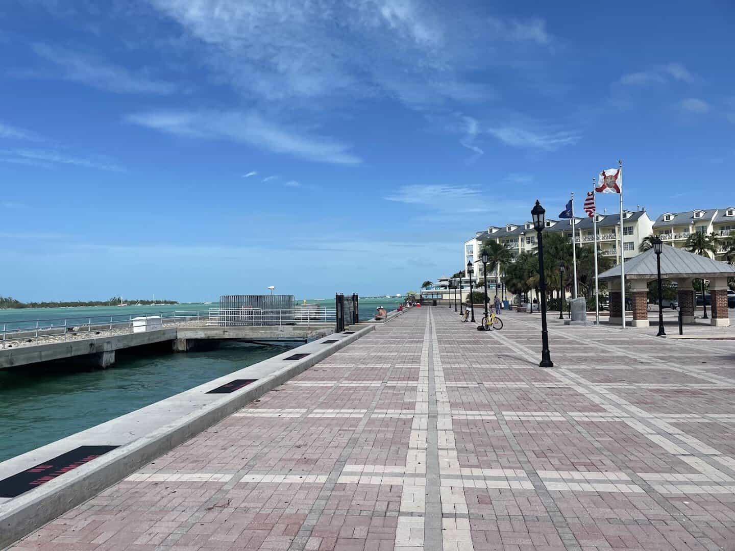 The Mallory Square waterfront promenade in Key West, Florida