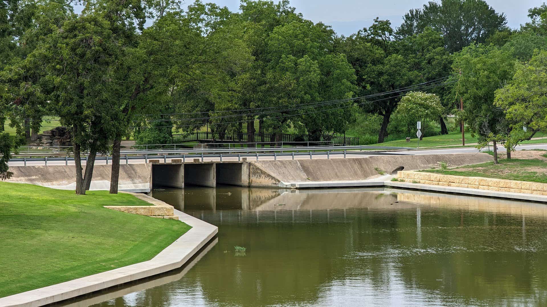 Max Starcke Dam on the Colorado River at Marble Falls, Texas