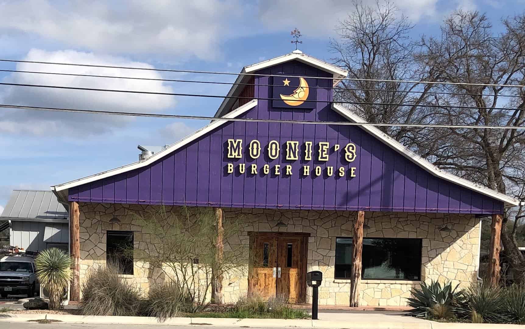 Moonies Burger House restaurant in Marble Falls, Texas