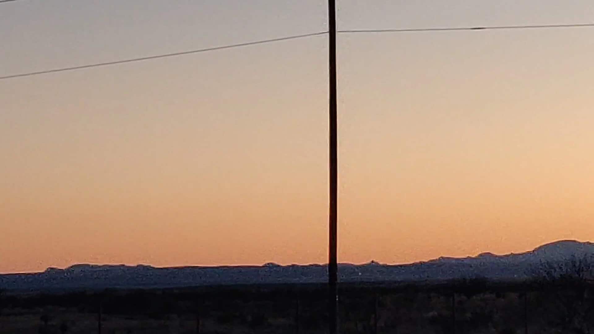Dusk settling over the dark West Texas horizon near Marfa