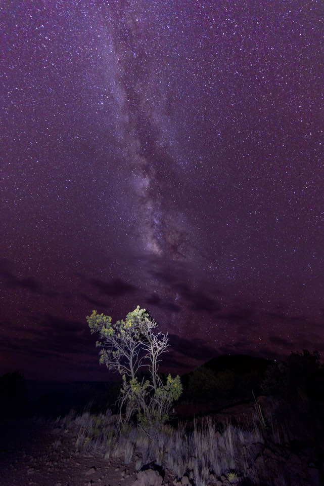 The Milky Way in the dark sky above Mauna Kea, Hawaii