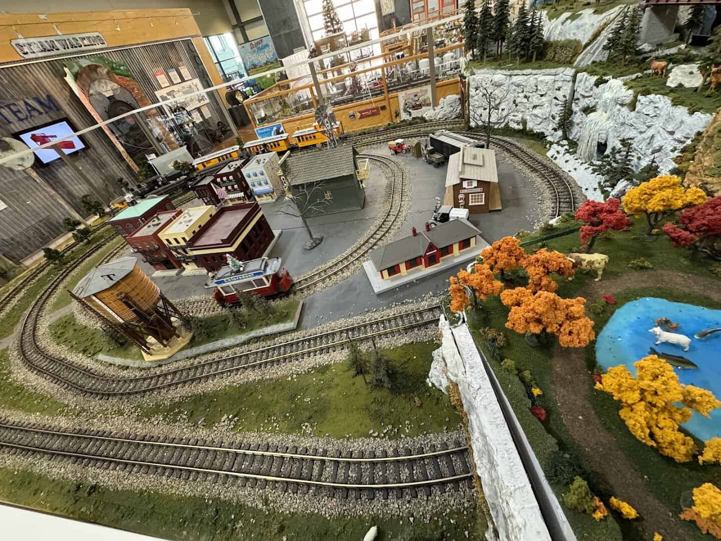Model train layout at the Lehnis Railroad Museum in Brownwood, Texas