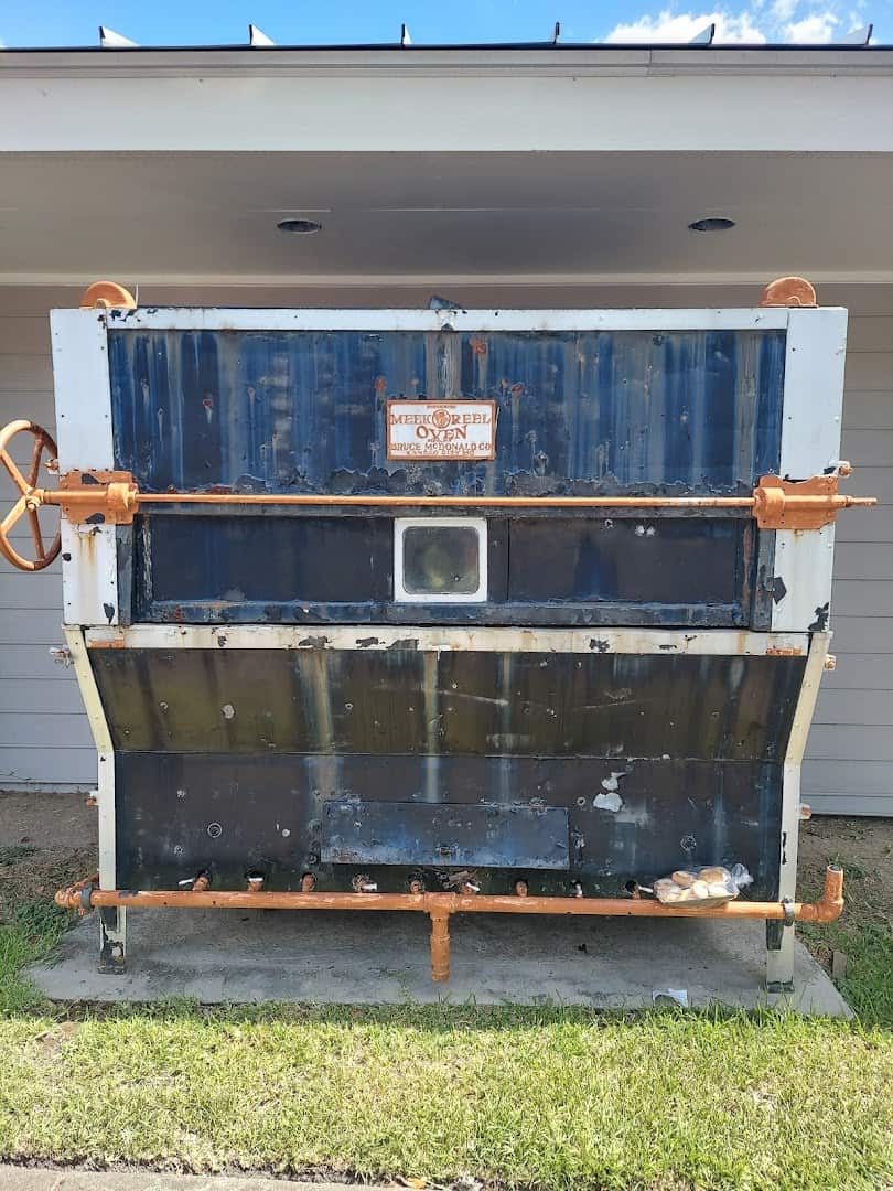 The vintage 1930s carousel oven at Moeller's Bakery in Houston