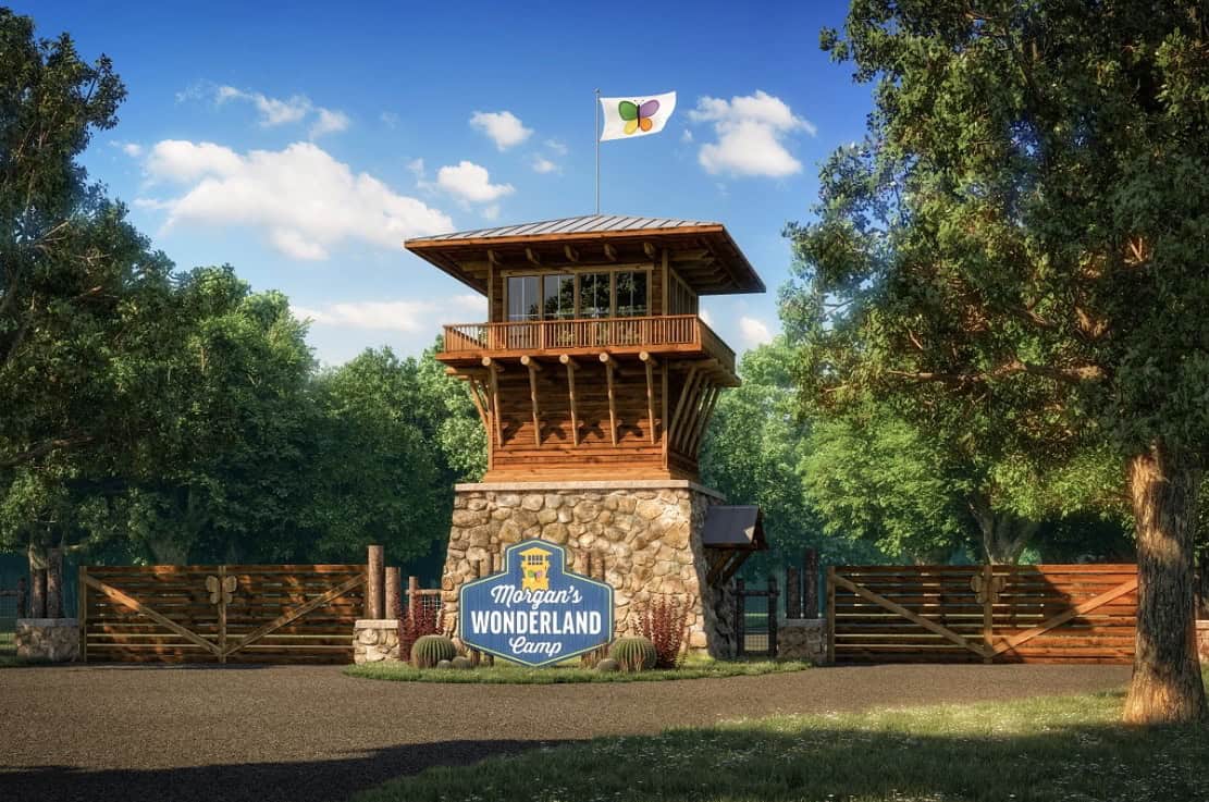 Entrance tower at Morgan's Wonderland Camp in the Texas Hill Country