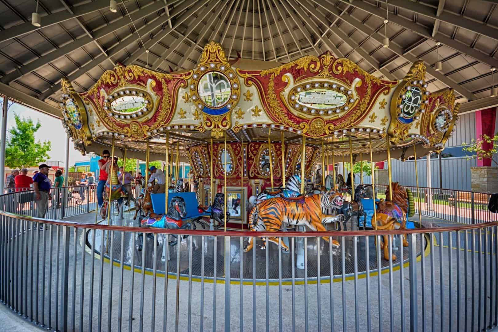 Ornate accessible carousel at Morgan's Wonderland in San Antonio