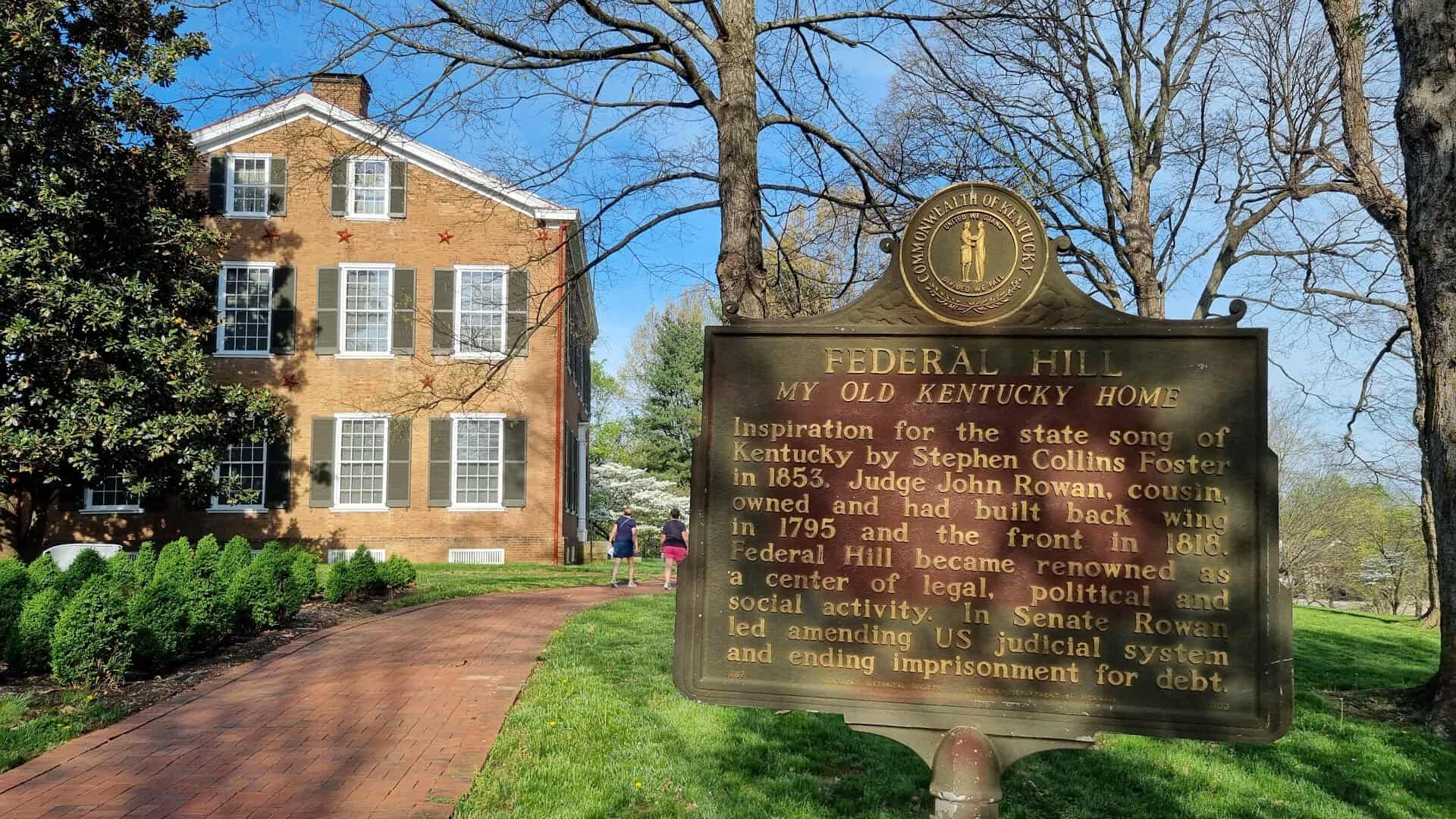 Federal Hill mansion at My Old Kentucky Home State Park, Bardstown, Kentucky