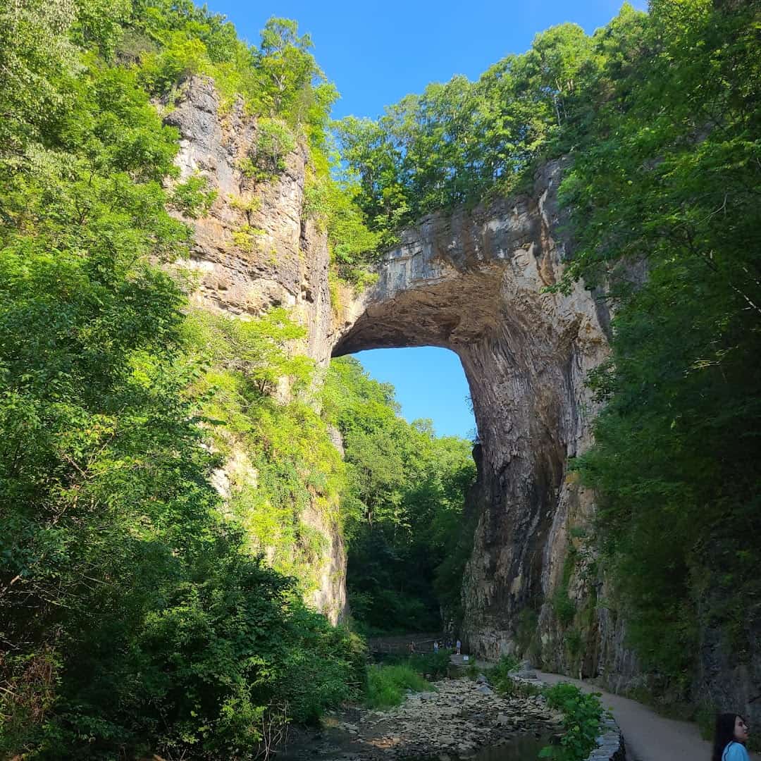 The Natural Bridge stone arch near Lexington, Virginia