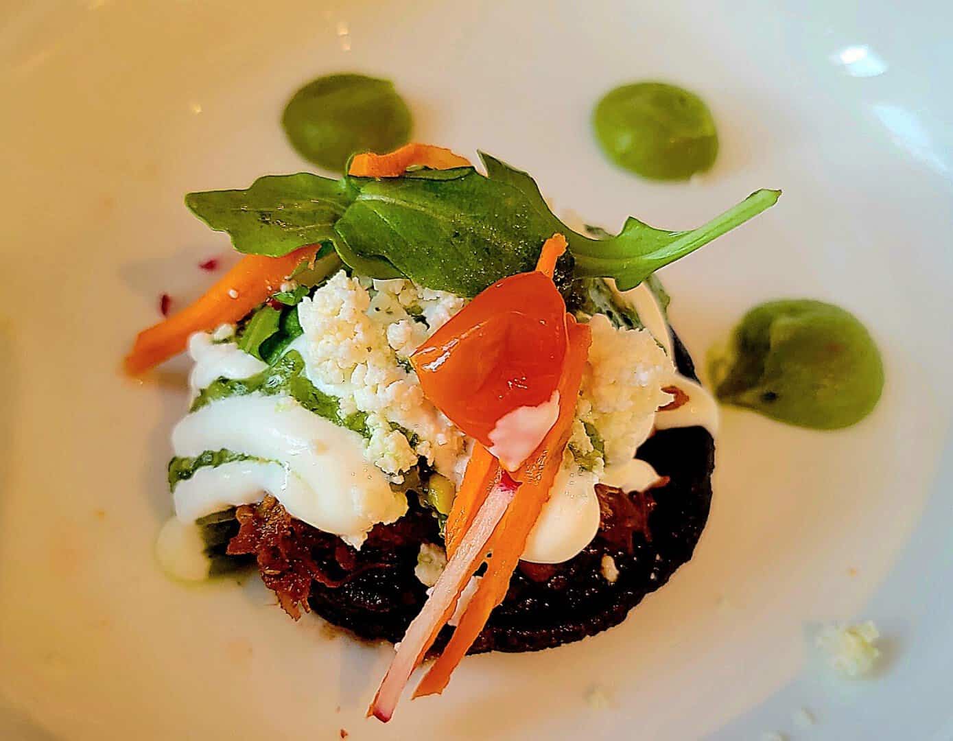 Oaxacan plated dish at Xochi in Houston