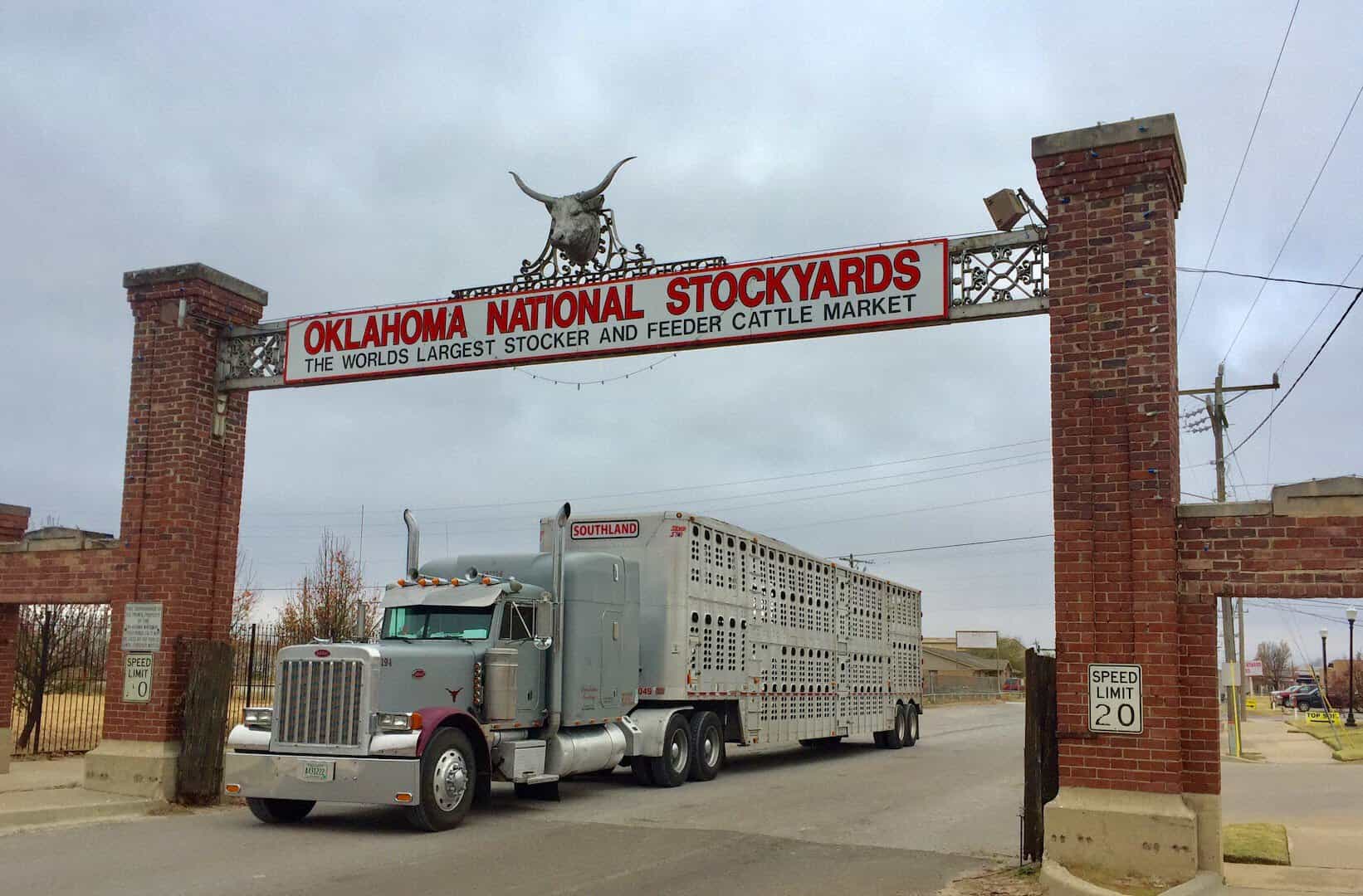 Oklahoma National Stockyards gateway in Stockyards City, Oklahoma City