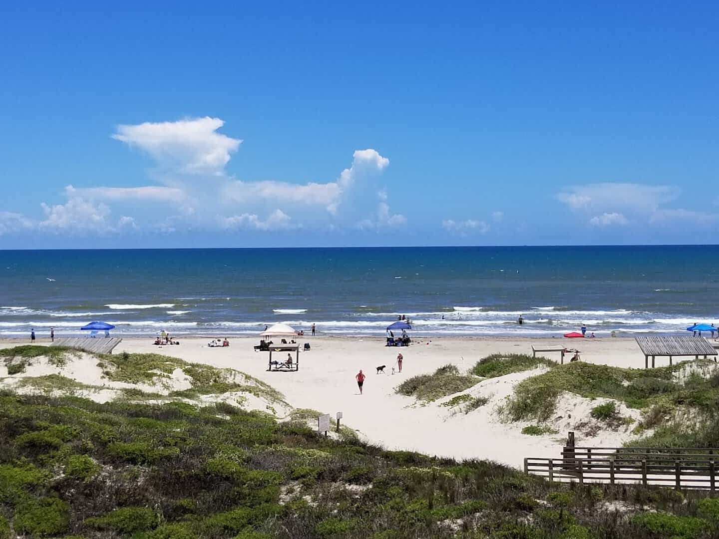 Wide undeveloped Gulf beach at Padre Island National Seashore, Texas