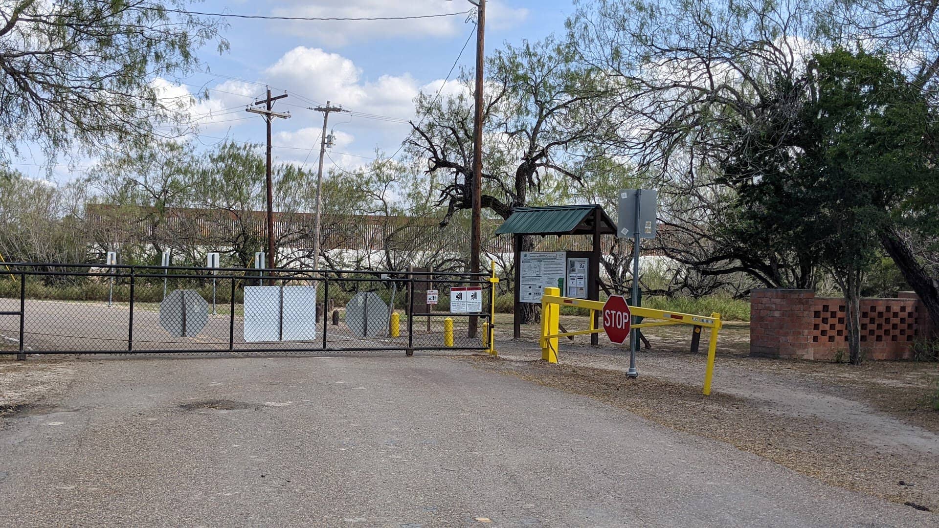 The entrance gate at Bentsen-Rio Grande Valley State Park near Mission, Texas