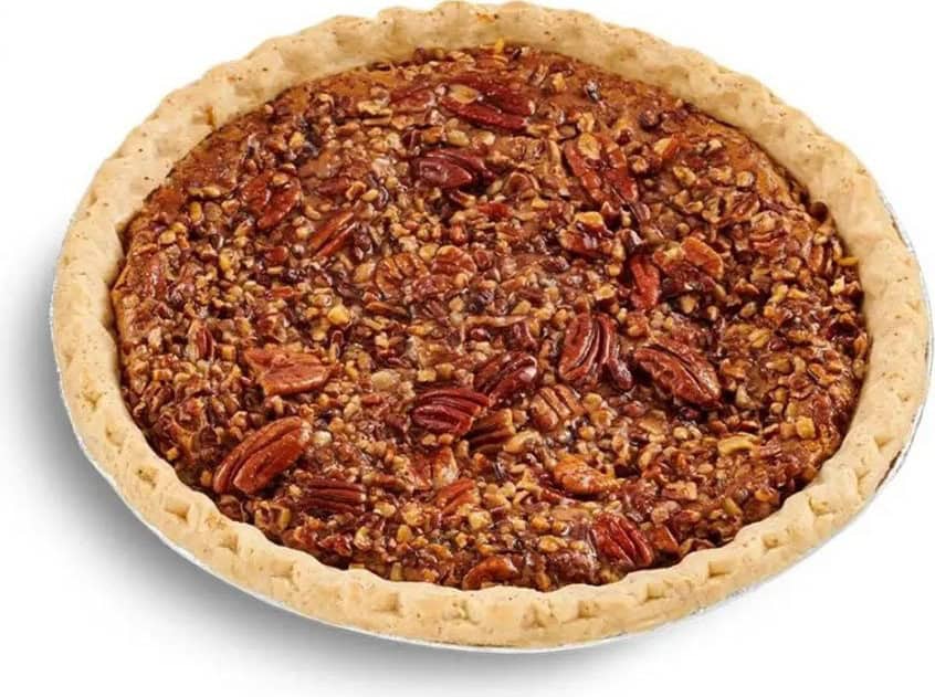 Whole pecan pie from Collin Street Bakery in Corsicana, Texas