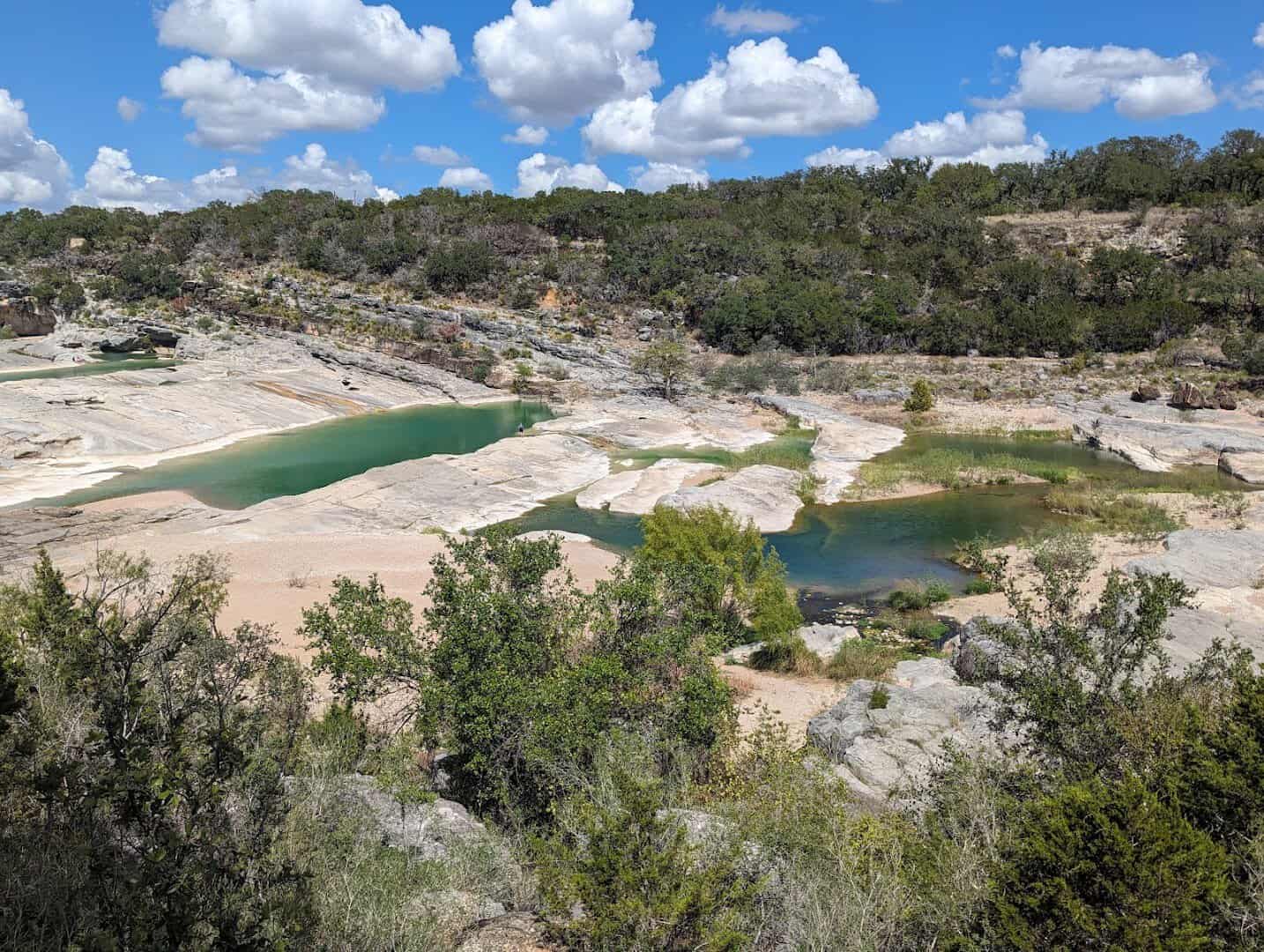 Stair-step limestone pools of Pedernales Falls at Pedernales Falls State Park