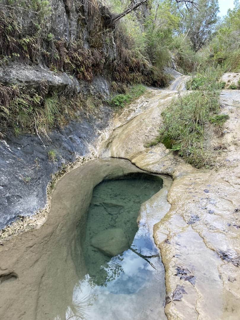 Water-carved limestone pothole pool at Pedernales Falls State Park