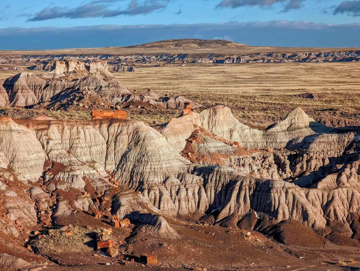 Colorful banded badlands of the Painted Desert in Petrified Forest National Park, Arizona