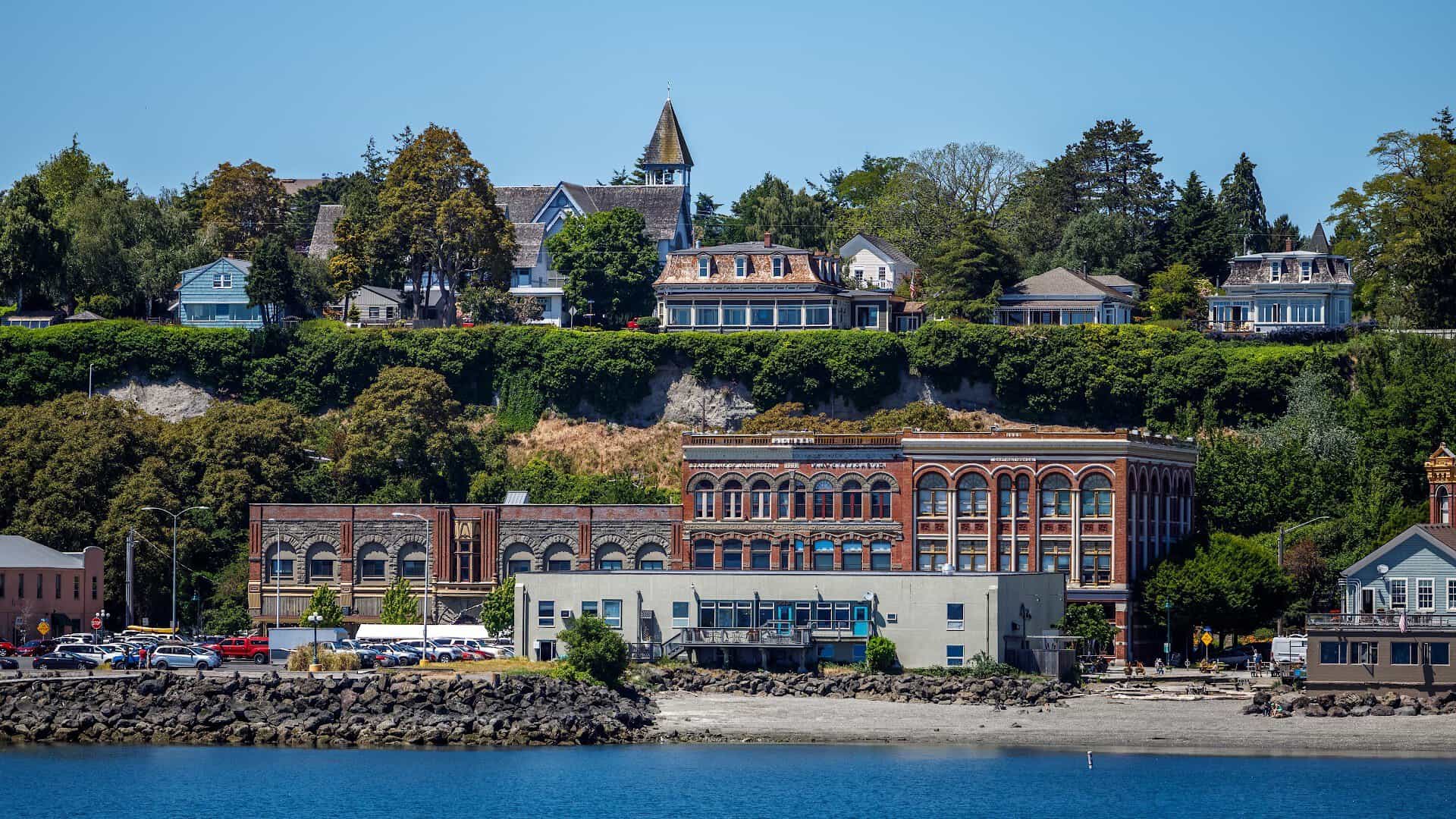 Victorian waterfront downtown in Port Townsend, Washington