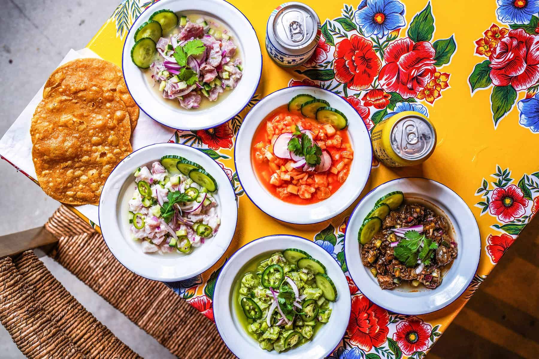 A spread of Sonoran dishes at Pullman Market in San Antonio