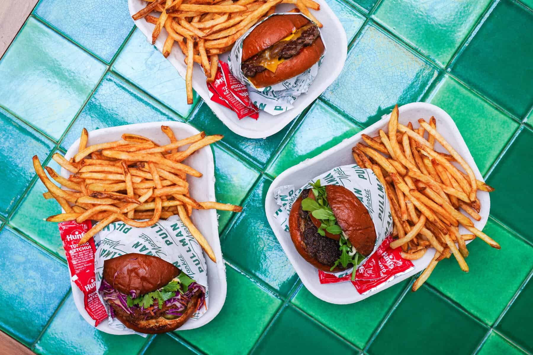 A Wagyu burger and Pullman spice curry fries from Burgers by the Butcher