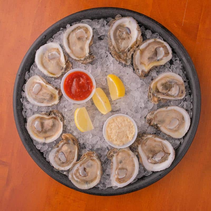 Oysters on the half shell at Quality Seafood Market in Austin