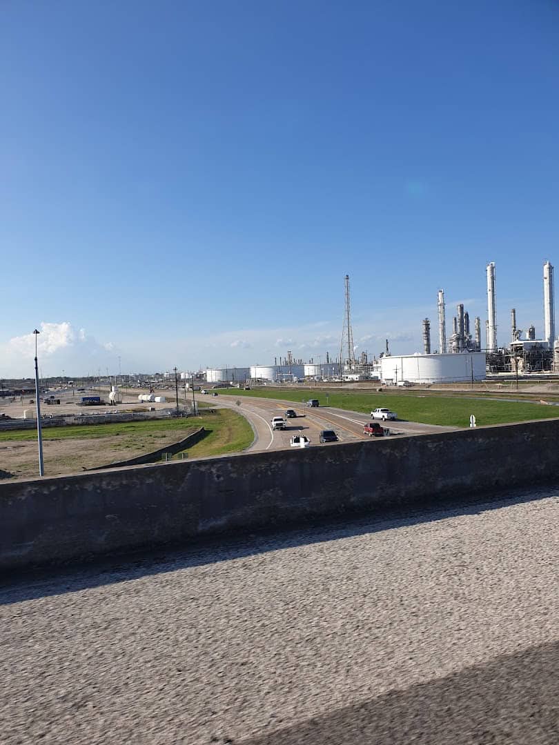 View of Golden Triangle refineries from the Rainbow Bridge near Port Arthur