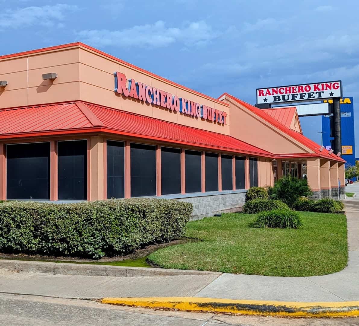 Storefront of Ranchero King Buffet on the North Freeway in Houston