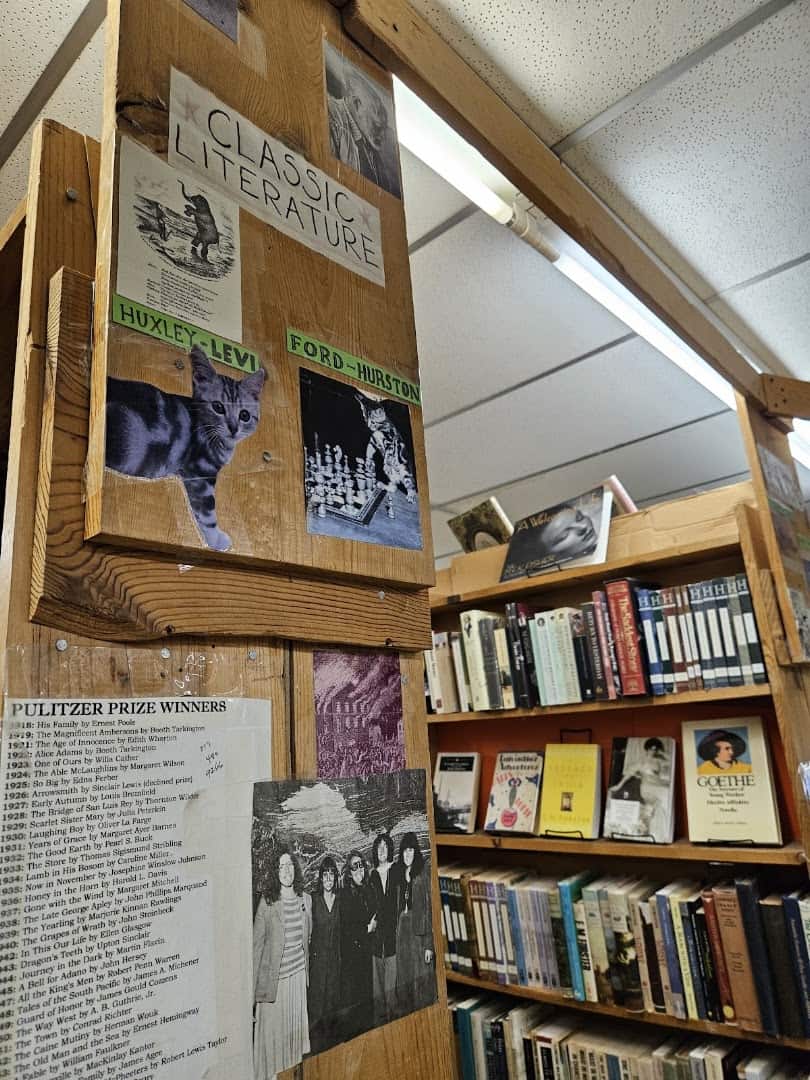 Classic Literature section at Recycled Books in Denton, Texas