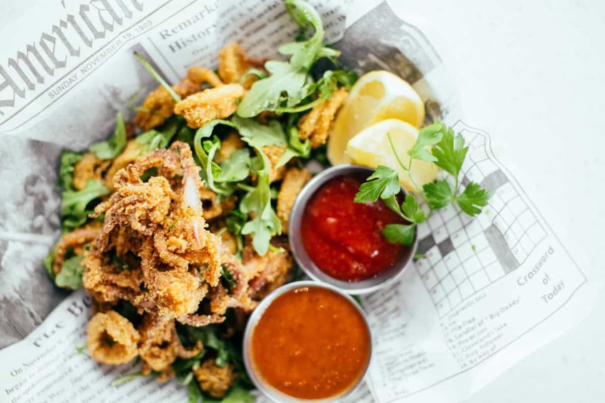 Fried calamari at Rex's Seafood and Market in Dallas