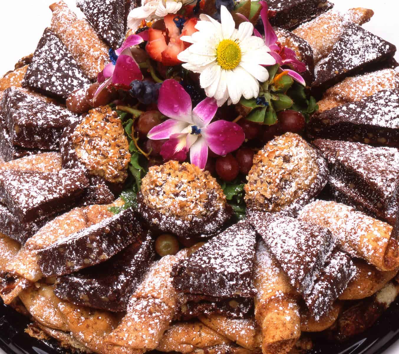 Tray of rugelach and fresh-baked pastries at Kenny & Ziggy's in Houston