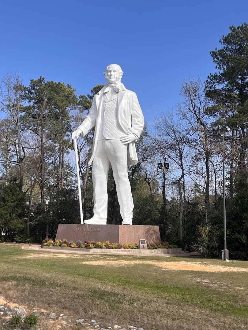 Full view of the Sam Houston statue in Huntsville Texas