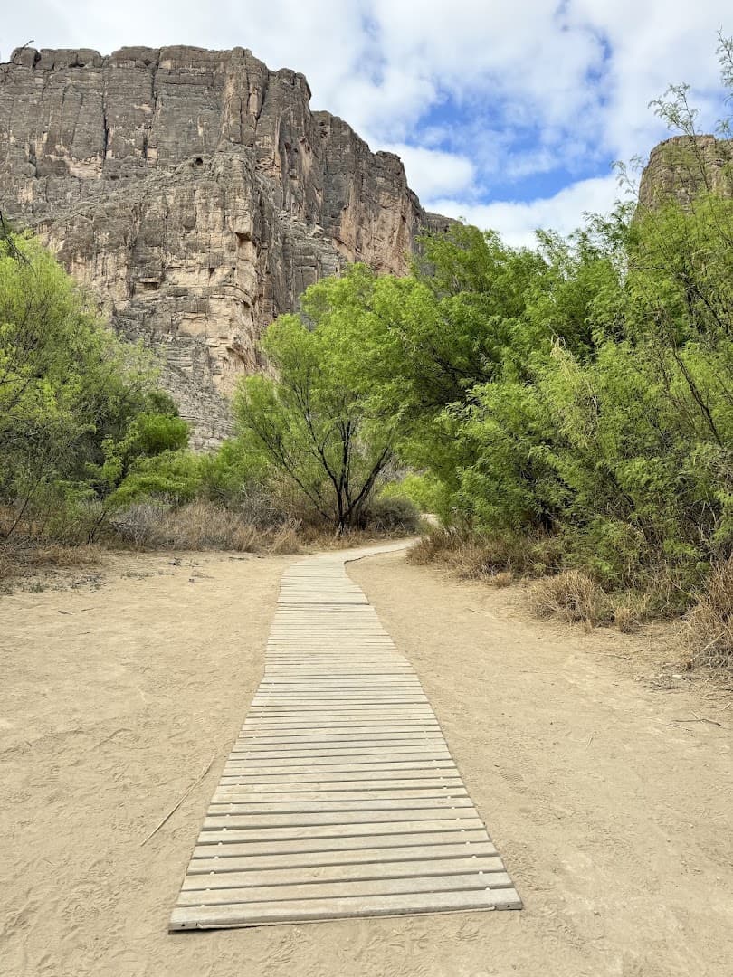 Trail path leading toward Santa Elena Canyon in Big Bend National Park