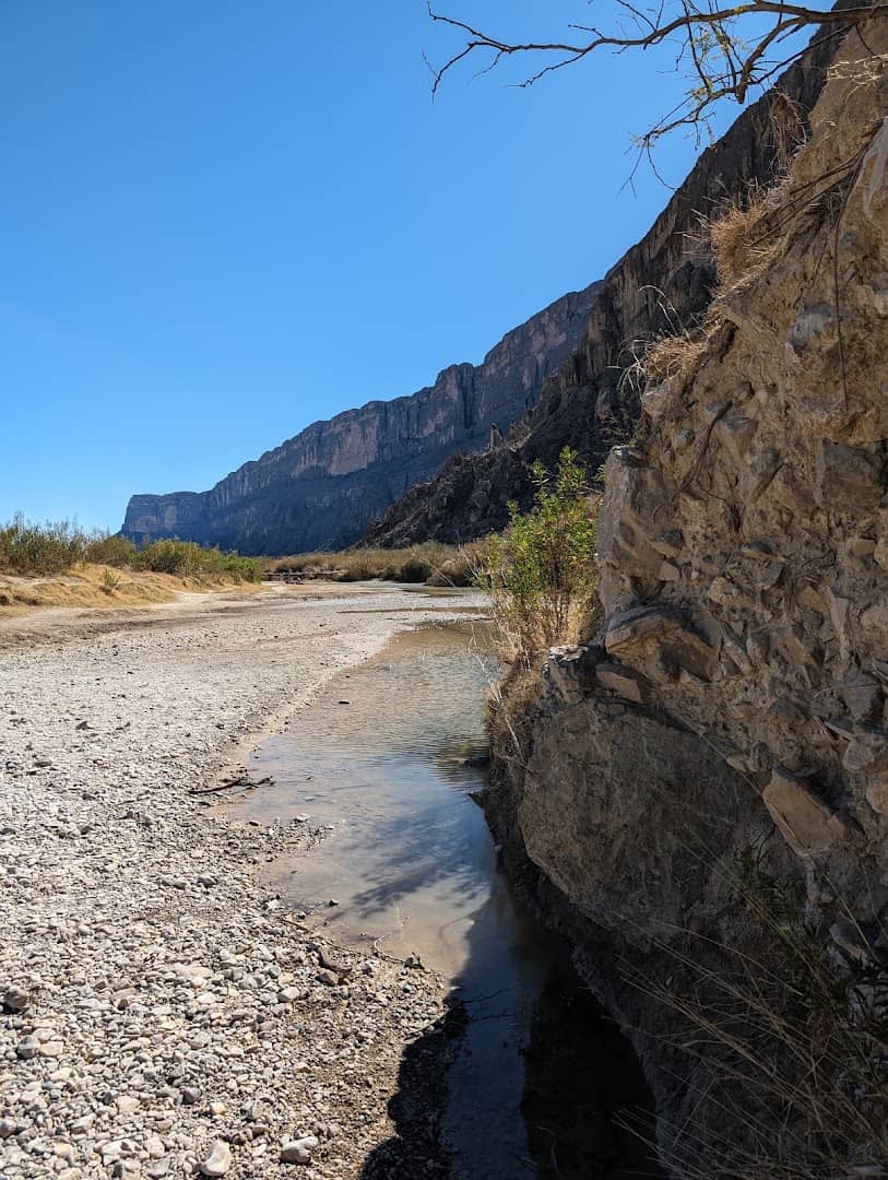 Canyon wall towering over the trail in Santa Elena Canyon