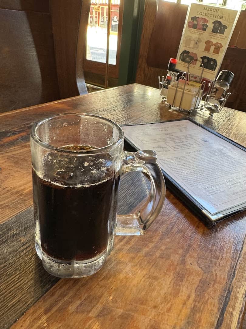 Frosty mug of house root beer at Schilo's in San Antonio